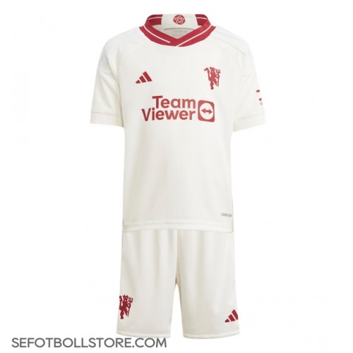 Manchester United Replika babykläder Tredjeställ Barn 2023-24 Kortärmad (+ korta byxor)
